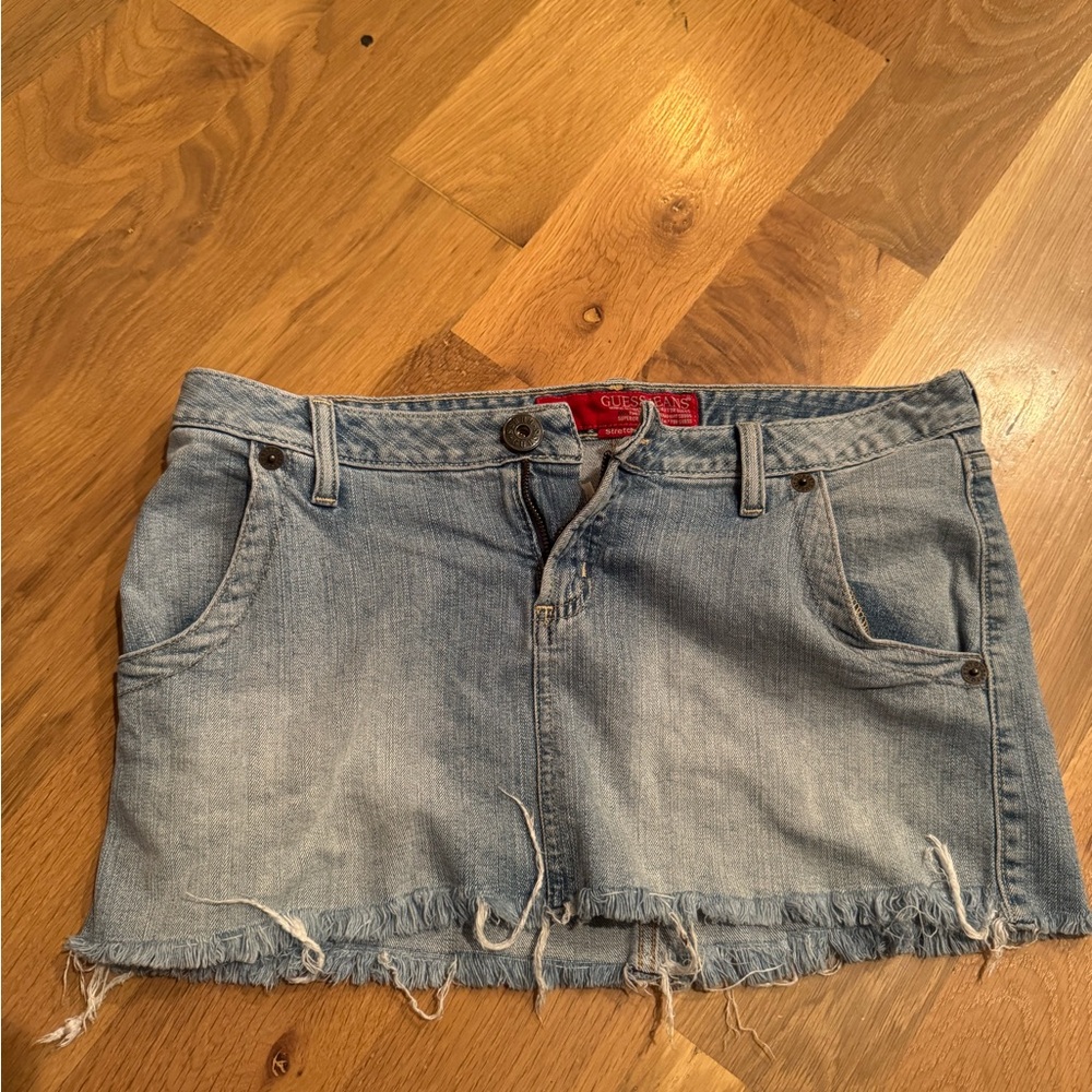 Guess Light Blue Denim Skirt